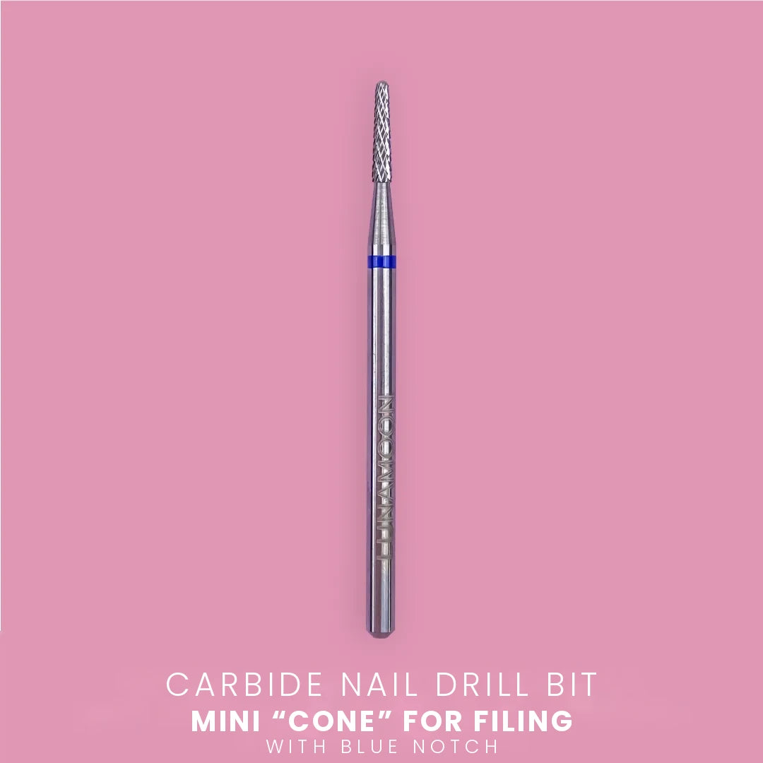 LUNA carbide drill bit Mini Cone for filing with blue cut, 1.3 mm