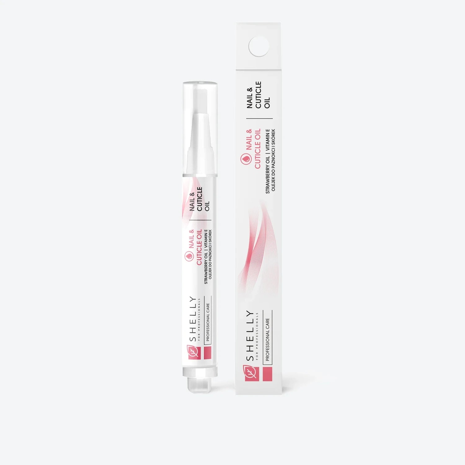 Strawberry nail and cuticle oil pen with box, professional manicure care