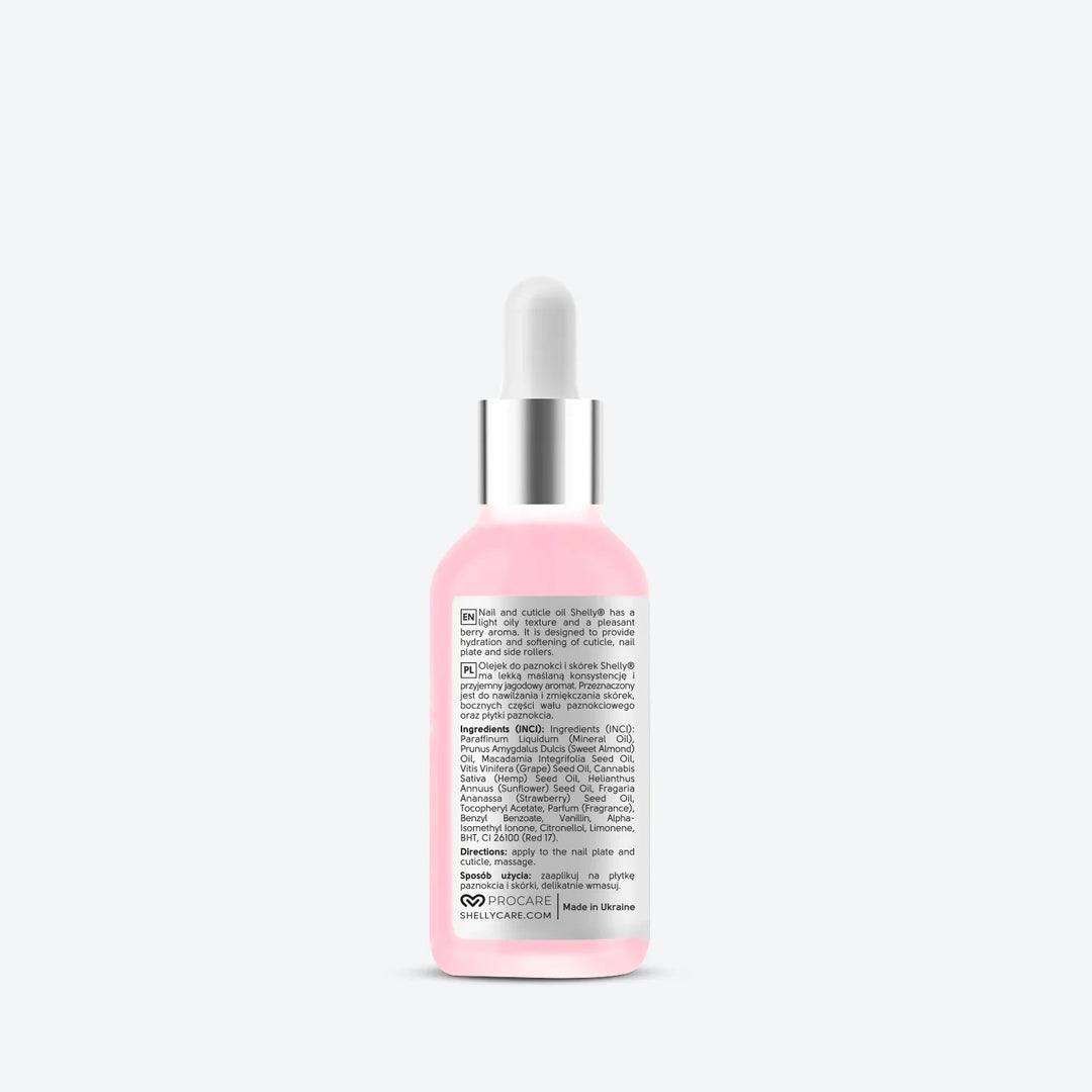 SHELLY Nail and Cuticle oil, 30 ml, with strawberry extract and vitamin E (expiration date 22.7.2026) - Photo №2