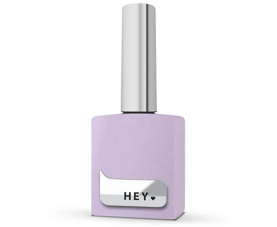 Pastel lilac UV gel nail polish bottle with silver cap for manicure