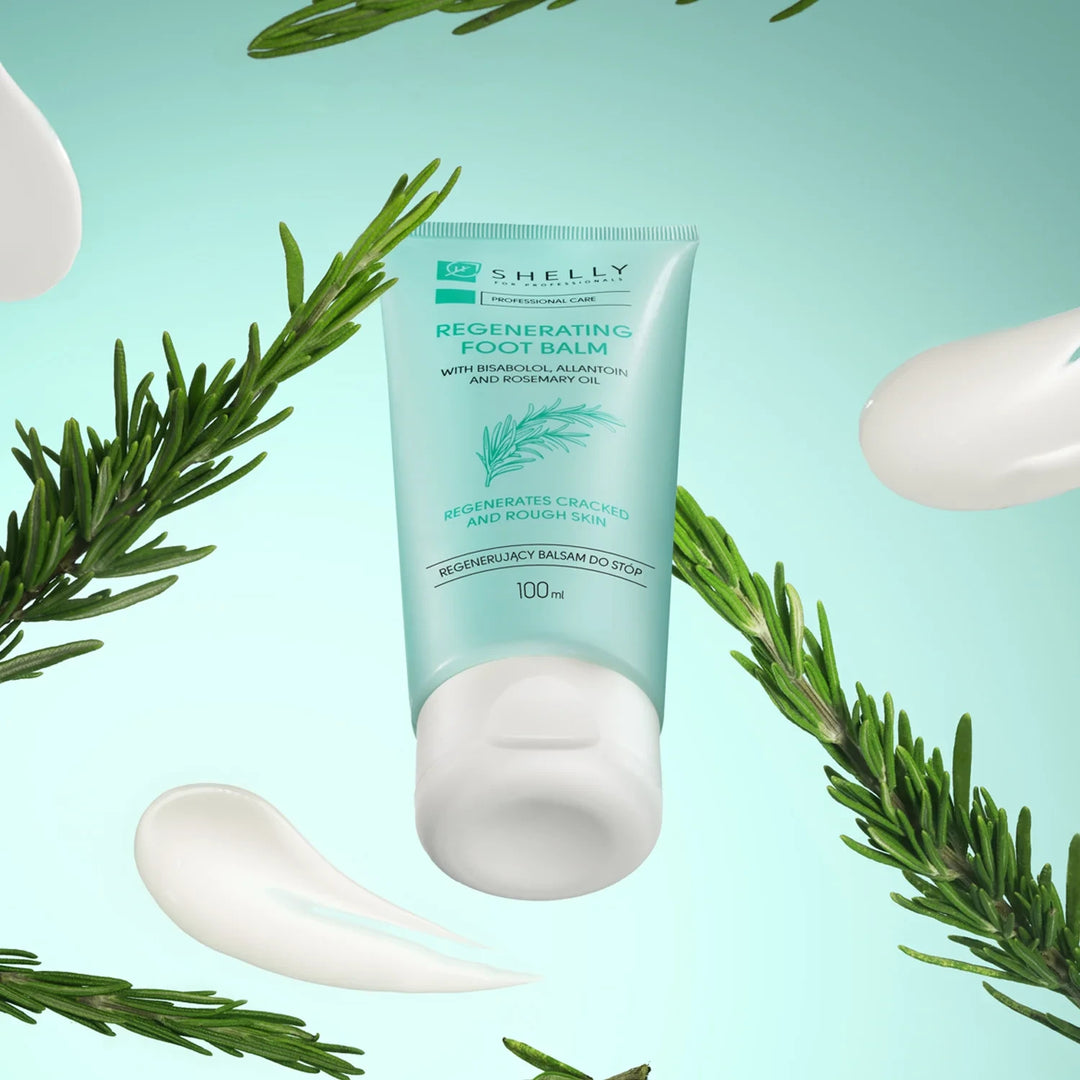 SHELLY Bálsamo regenerador para pies, 100 ml, con bisabolol, alantoína y aceite de romero - Foto №2