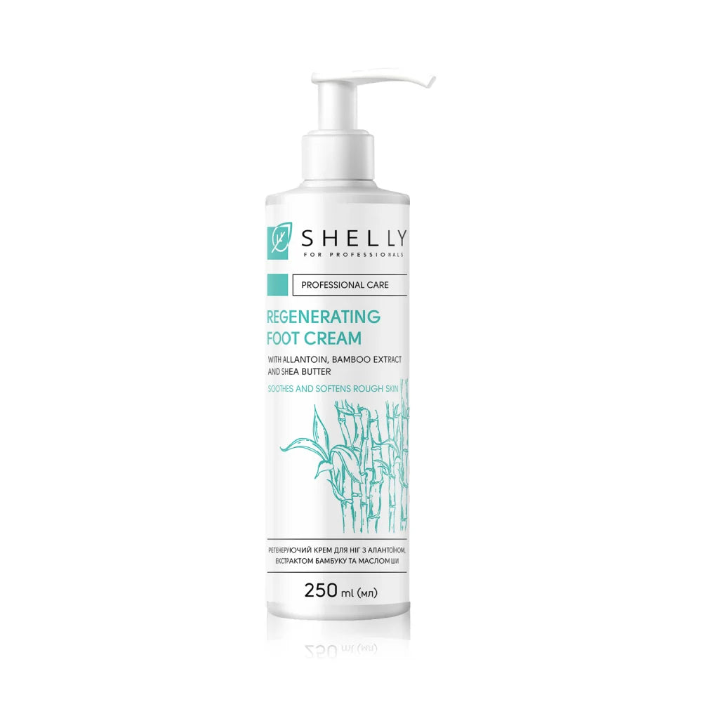 SHELLY Regenerating Foot Cream with Allantoin, Bamboo Extract and Shea Butter, 250 ml – bottle