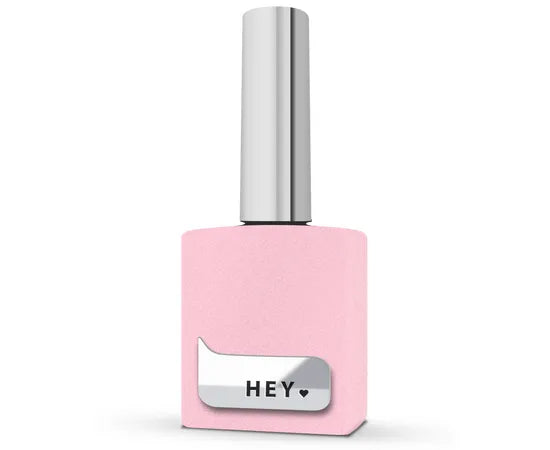 Professional pink gel nail polish bottle with silver cap for manicure and pedicure