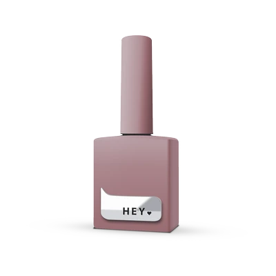 Russet brown gel nail polish bottle with rectangular shape, for professional manicure