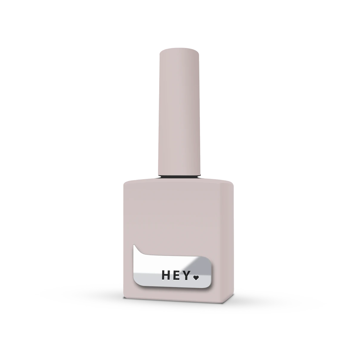 Taupe gel nail polish bottle with minimalist label for professional manicure