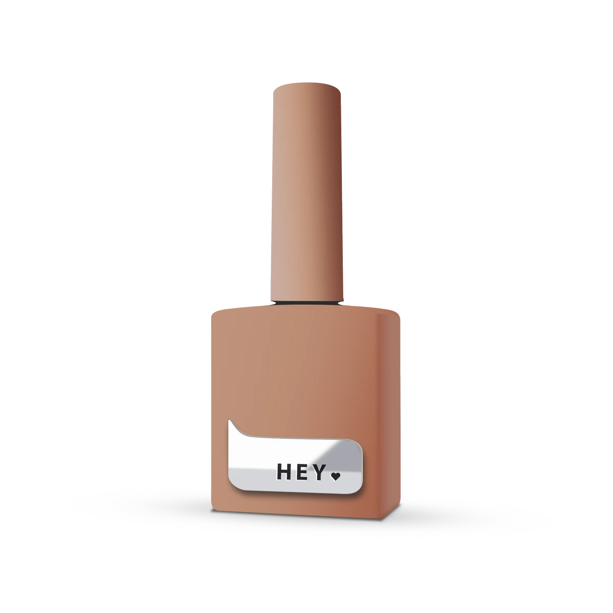 Neutral beige gel nail polish bottle with 'HEY' label for manicure and pedicure