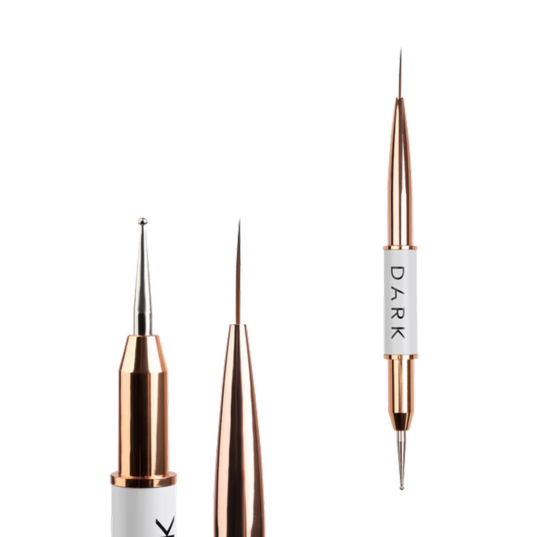 DARK Oboustranný štětec (liner 13 mm + zdobicí kulička 1,2 mm) (nový design)