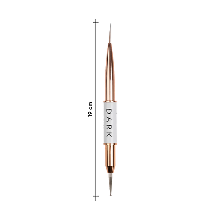DARK Oboustranný štětec (liner 13 mm + zdobicí kulička 1,2 mm) (nový design)