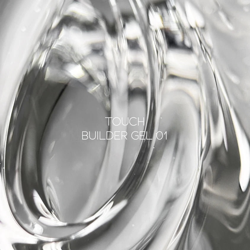 TOUCH Builder Gel 01 (Clear), 30 ml – jar with shade number