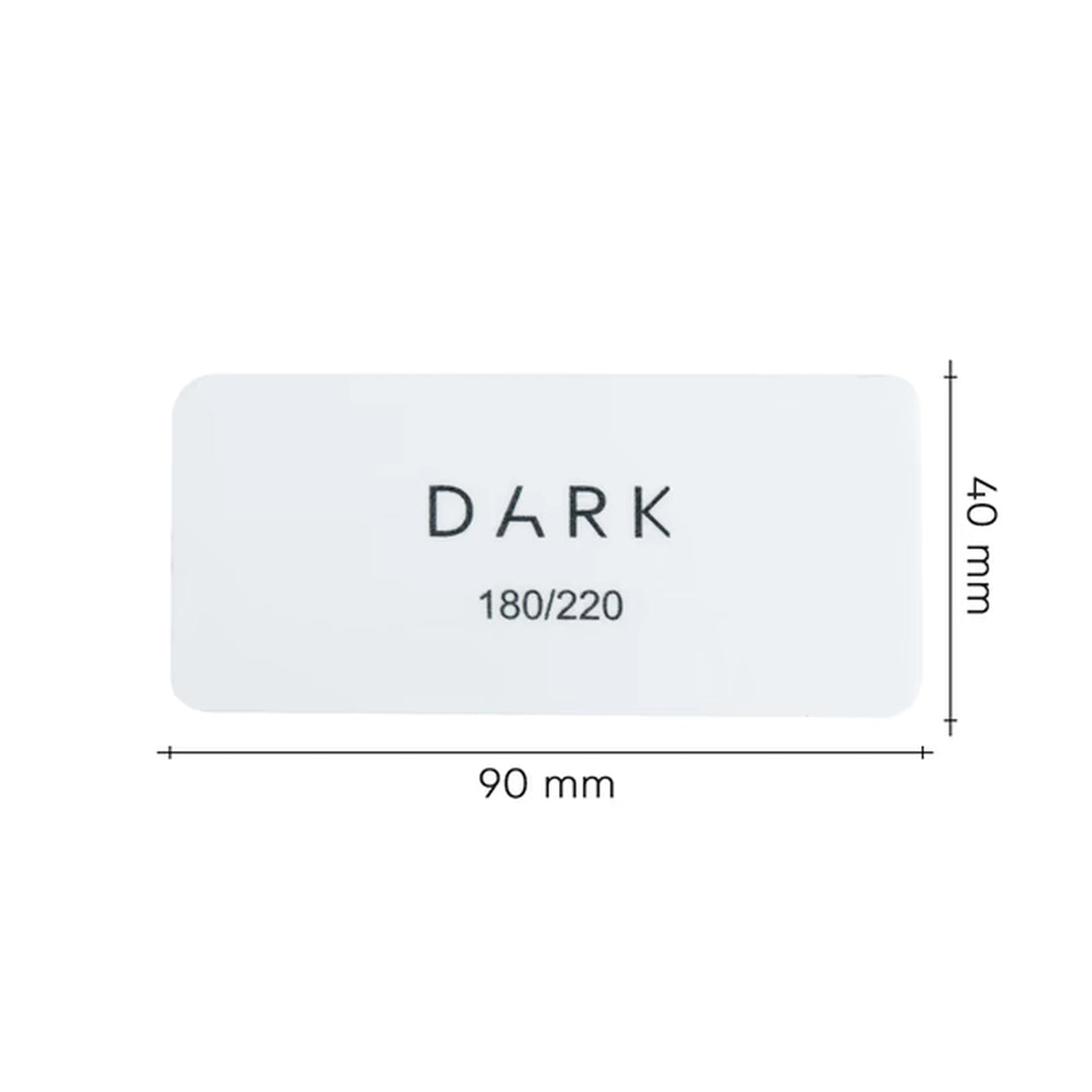 Buffer à ongles DARK – rectangulaire (grain 180/220), 1 pièce
