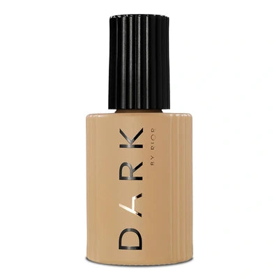 Dark beige nail polish bottle with black cap, ideal for manicure and pedicure