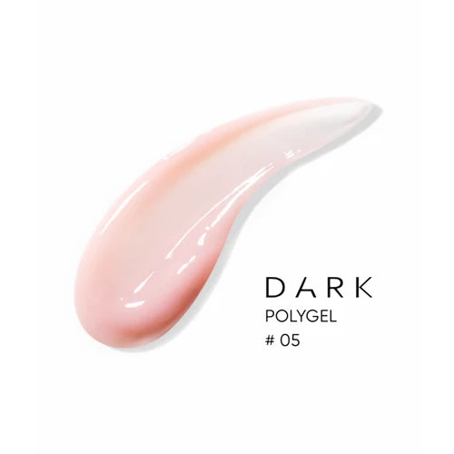 Swatch of Dark Polygel #05, pink nude nail builder gel for manicure and nail extensions.