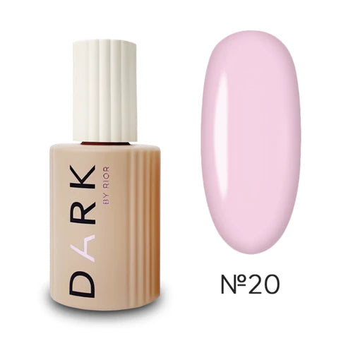 Light pink gel nail polish bottle with swatch, shade No. 20, for manicure and pedicure