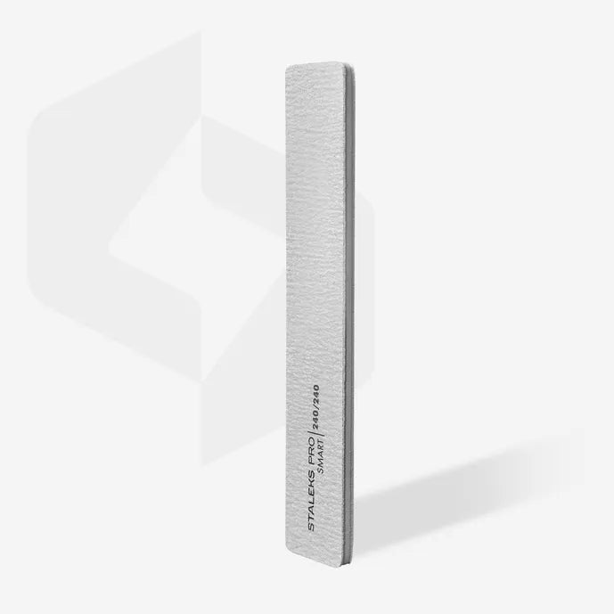 Rectangular double-sided nail file for manicure, labeled Staleks Pro 120/240 grit