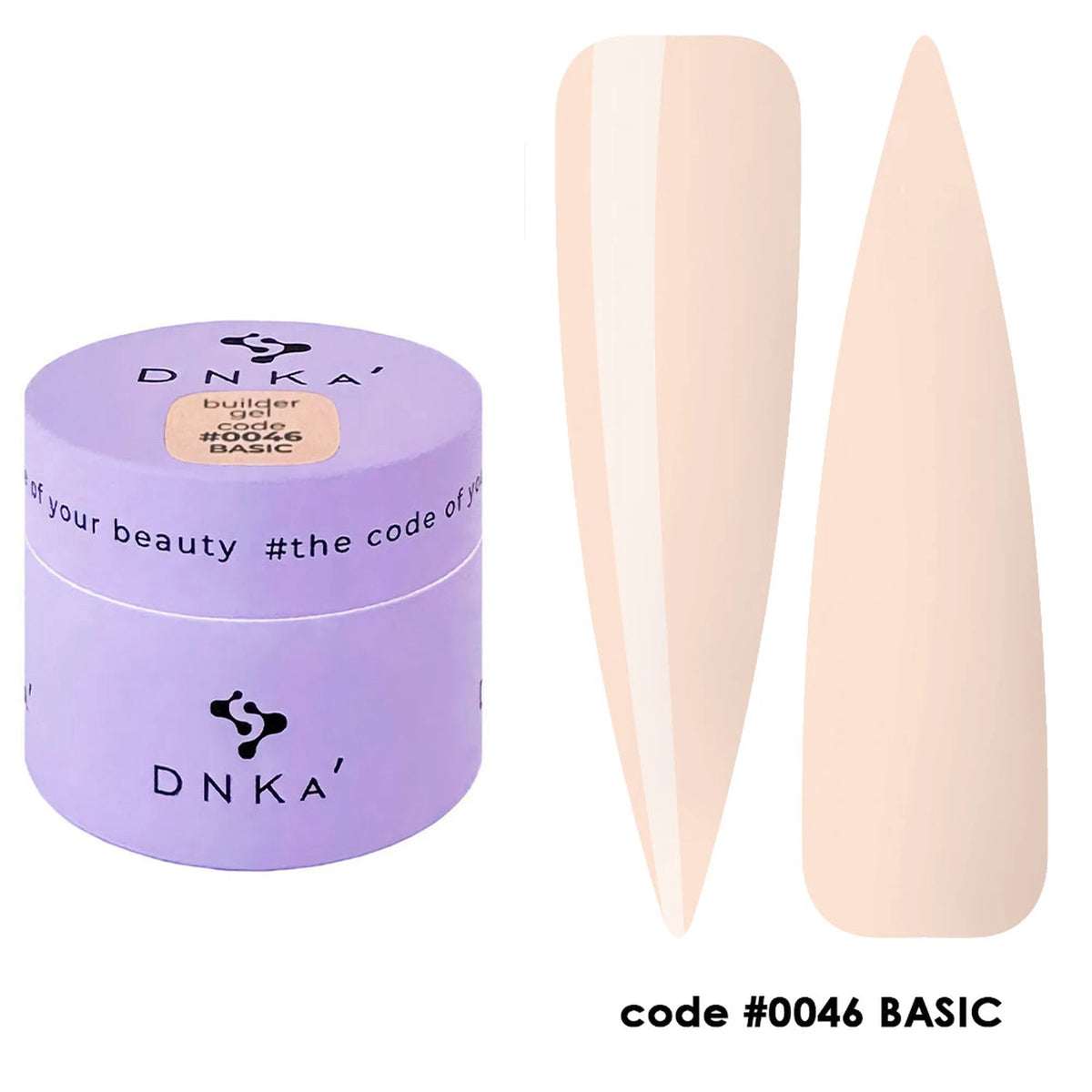 DNKa' Builder Gel #0046 Basic, 15 ml – pot avec nuanciers sur capsules