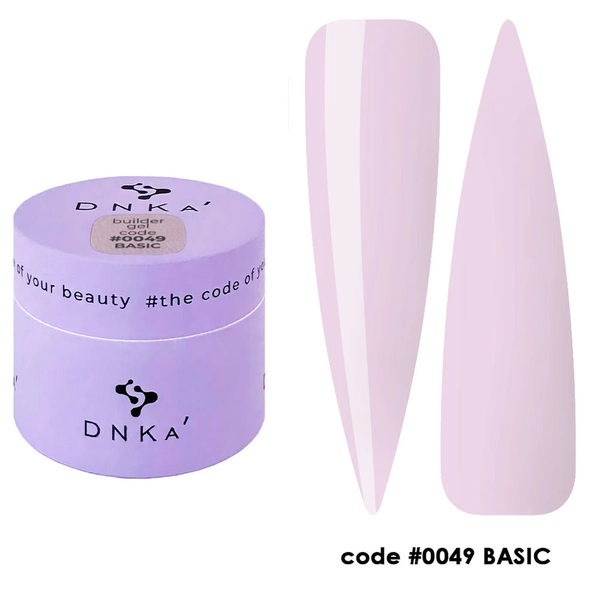 DNKa' Builder Gel #0049 Basic, 15 ml – pot avec nuanciers sur capsules