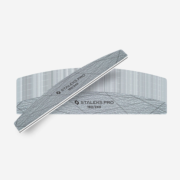 STALEKS PRO Crescent Mineral Nail File SMART 40, 180/240 grit (25 pcs)