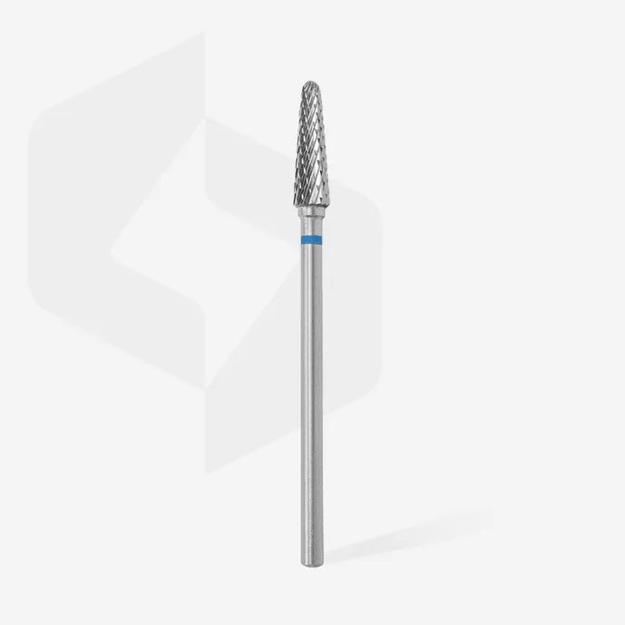 Carbide nail drill bit with a tapered barrel shape for professional manicure