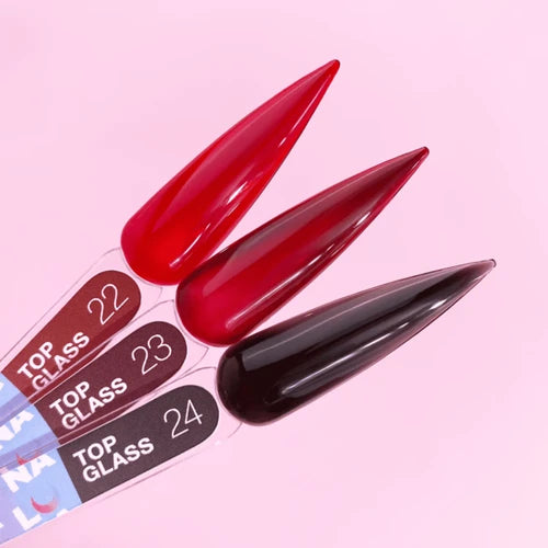 LUNA Glossy No-Wipe Gel Polish Top Coat Top Glass No. 23, 13 ml - Foto č.3