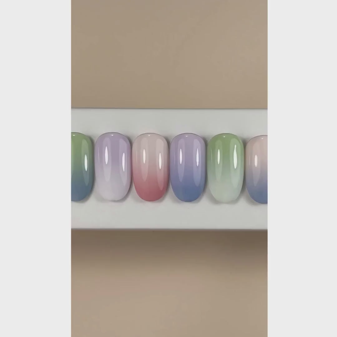 HEYLOVE Nail Cushion Set White — набор гелевых красок для омбре, нежные оттенки, 6 x 2 г