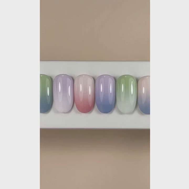 HEYLOVE Nail Cushion Set White — набор гелевых красок для омбре, нежные оттенки, 6 x 2 г
