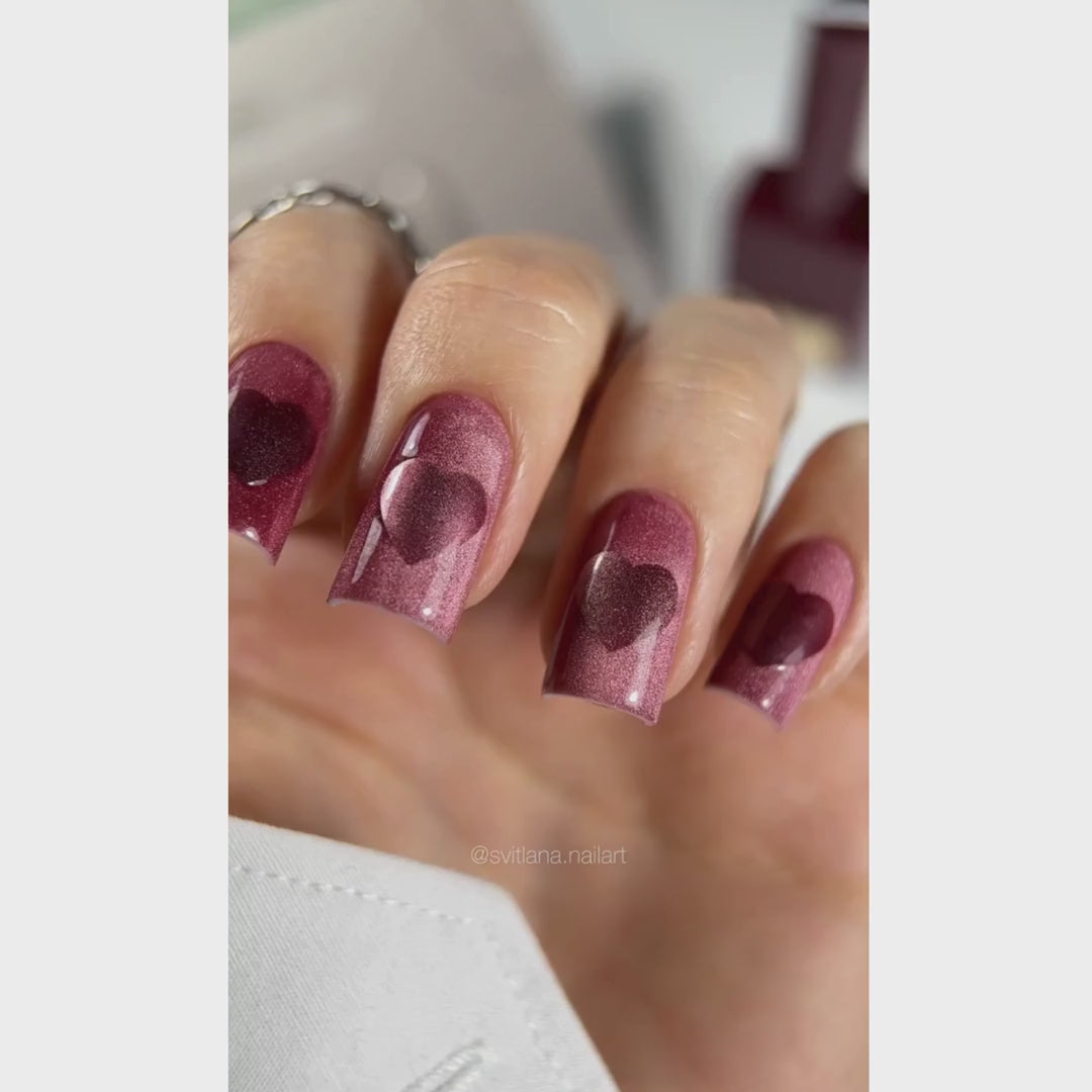 Vernis semi-permanent Cat Eye HEYLOVE VELOUR, 15 ml