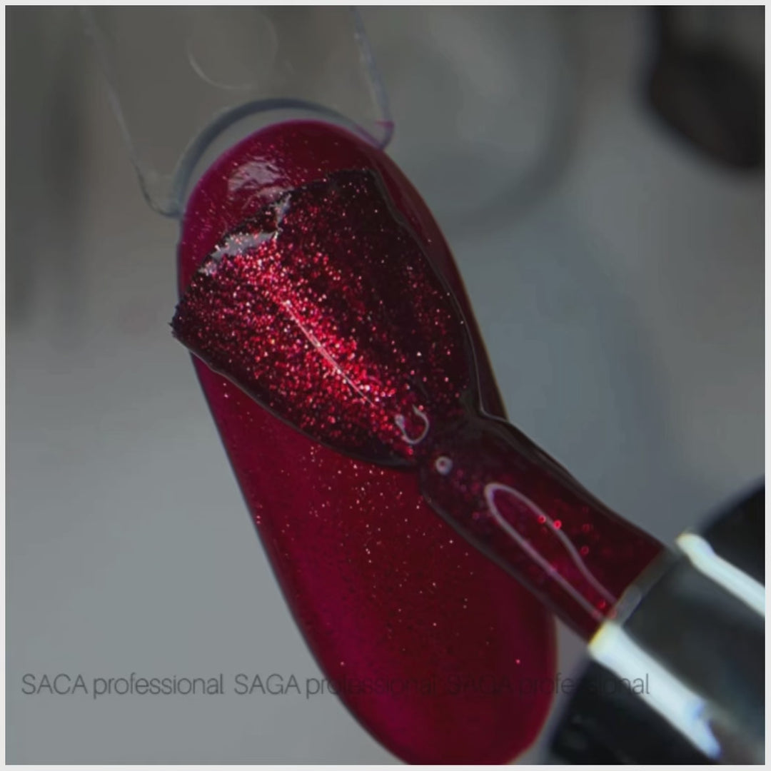 Gel Polish SAGA Professional Cat Shine 01, 9ml (cherry)