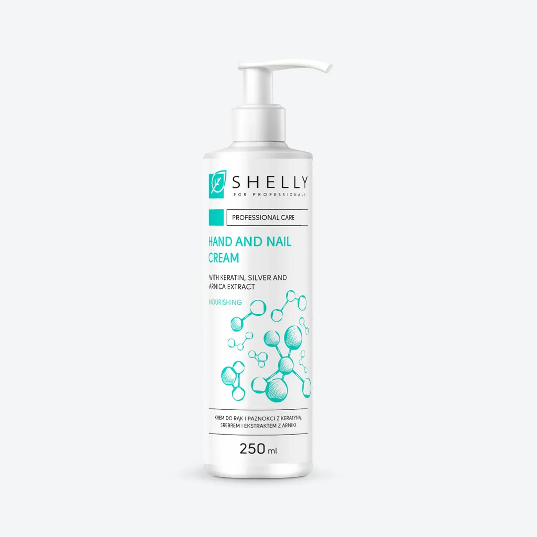 SHELLY Creme de mãos e unhas, 250 ml, com queratina, prata e extrato de arnica