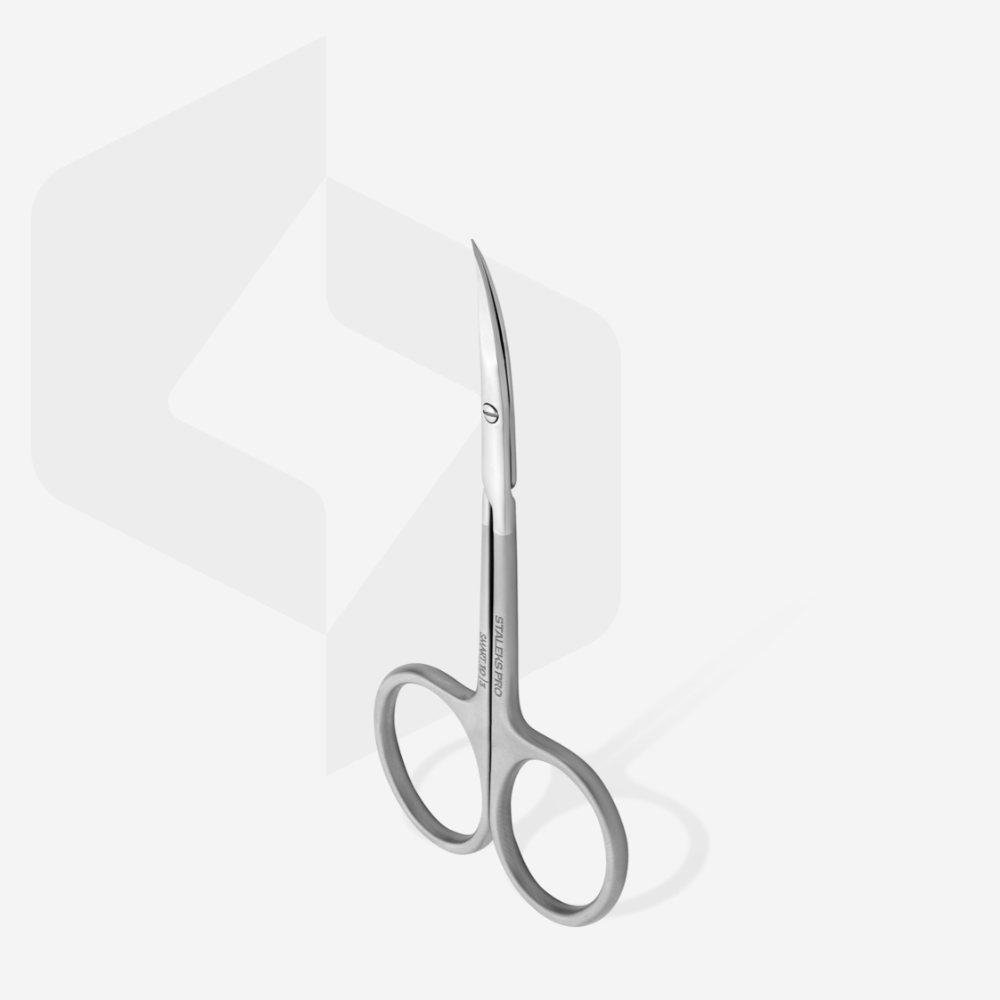 Stainless steel curved manicure scissors for nail care and cuticle trimming