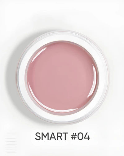 Builder gel Smart No. 04 nude pink – open jar top view, 15 ml