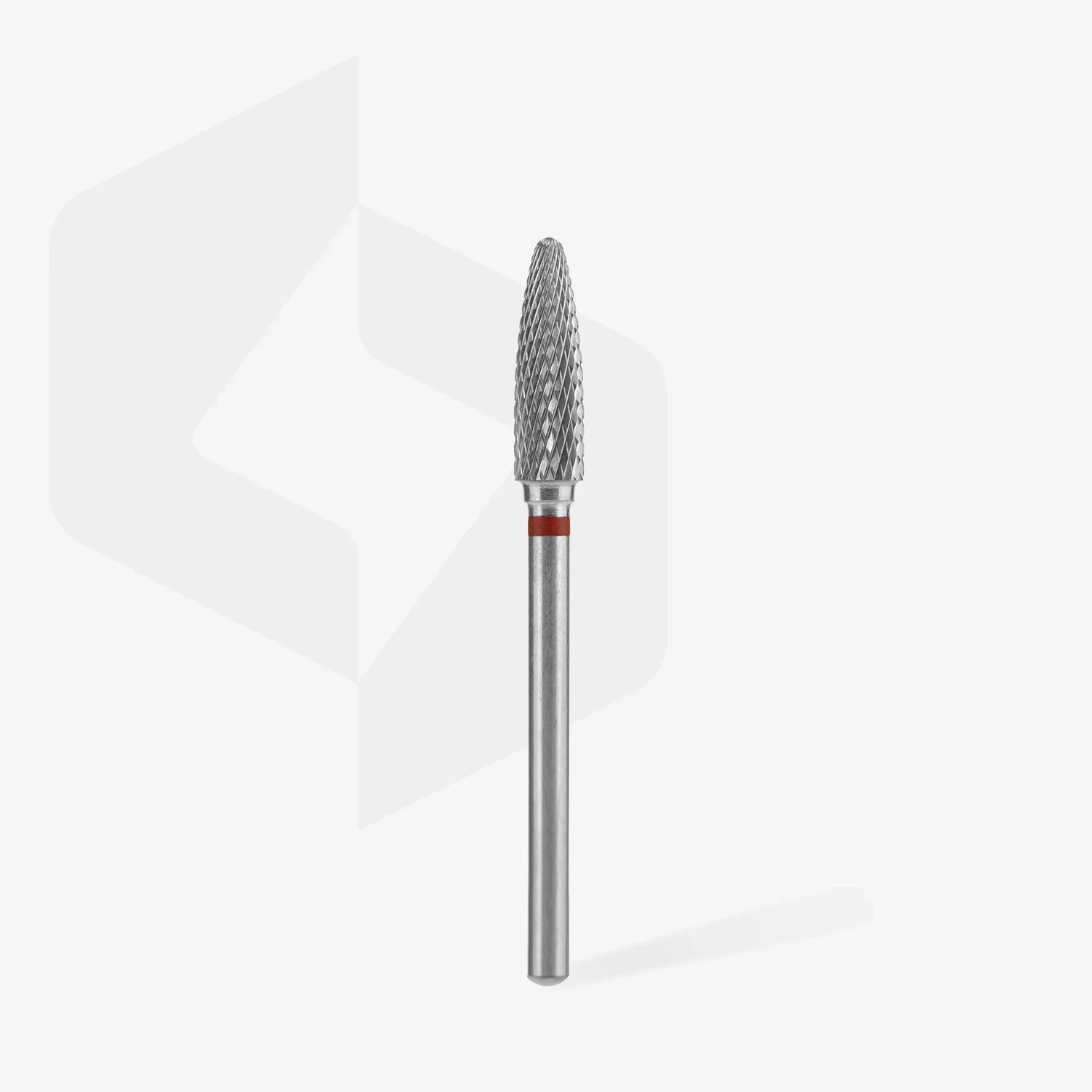 Carbide nail drill bit with red band for professional manicure and pedicure