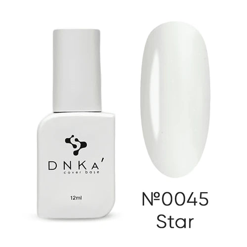 DNKA nail polish bottle with a white gel cap on a white background